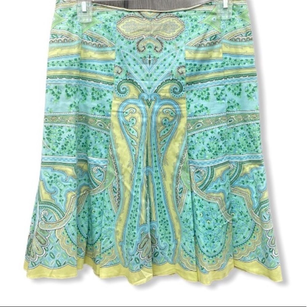 Elie Tahari Lined Paisley Skirt